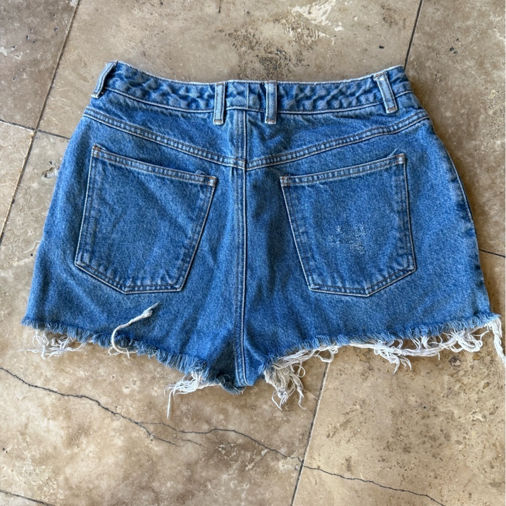 Talbots ladies denim cut off short size 10 hand painted stars and stripes - Picture 10 of 12